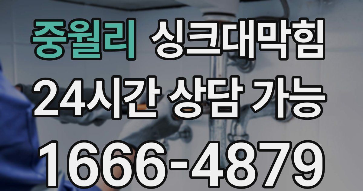 중월리 싱크대 뚫기