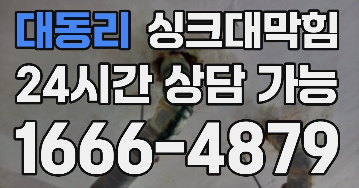 대동리 싱크대 뚫기