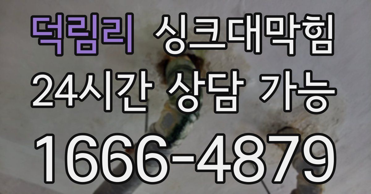 덕림리 싱크대 뚫기