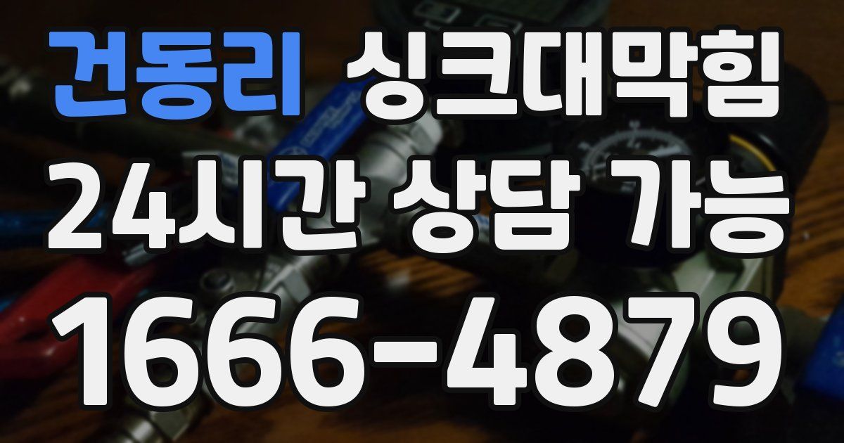 건동리 싱크대 뚫기