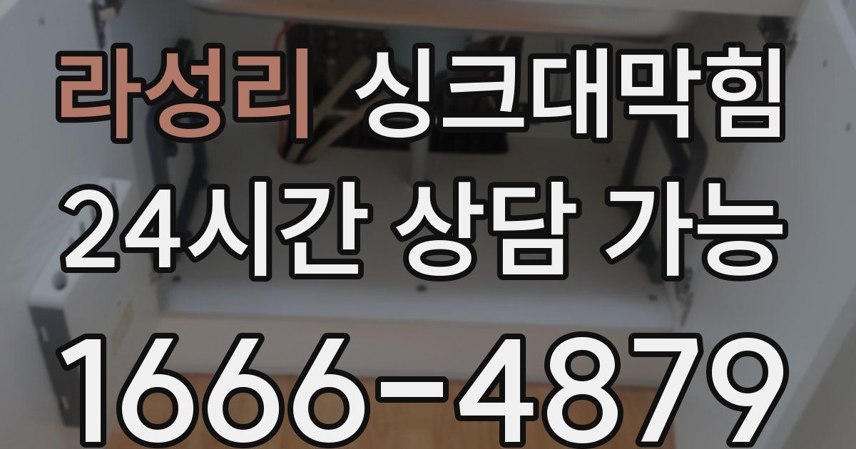 라성리 싱크대 뚫기