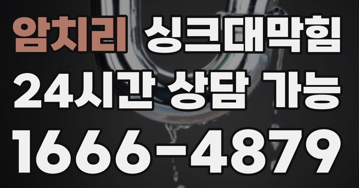 암치리 싱크대 뚫기