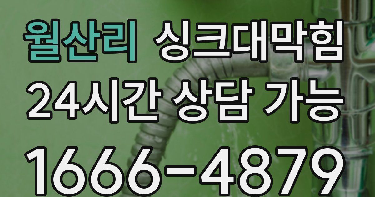 월산리 싱크대 뚫기