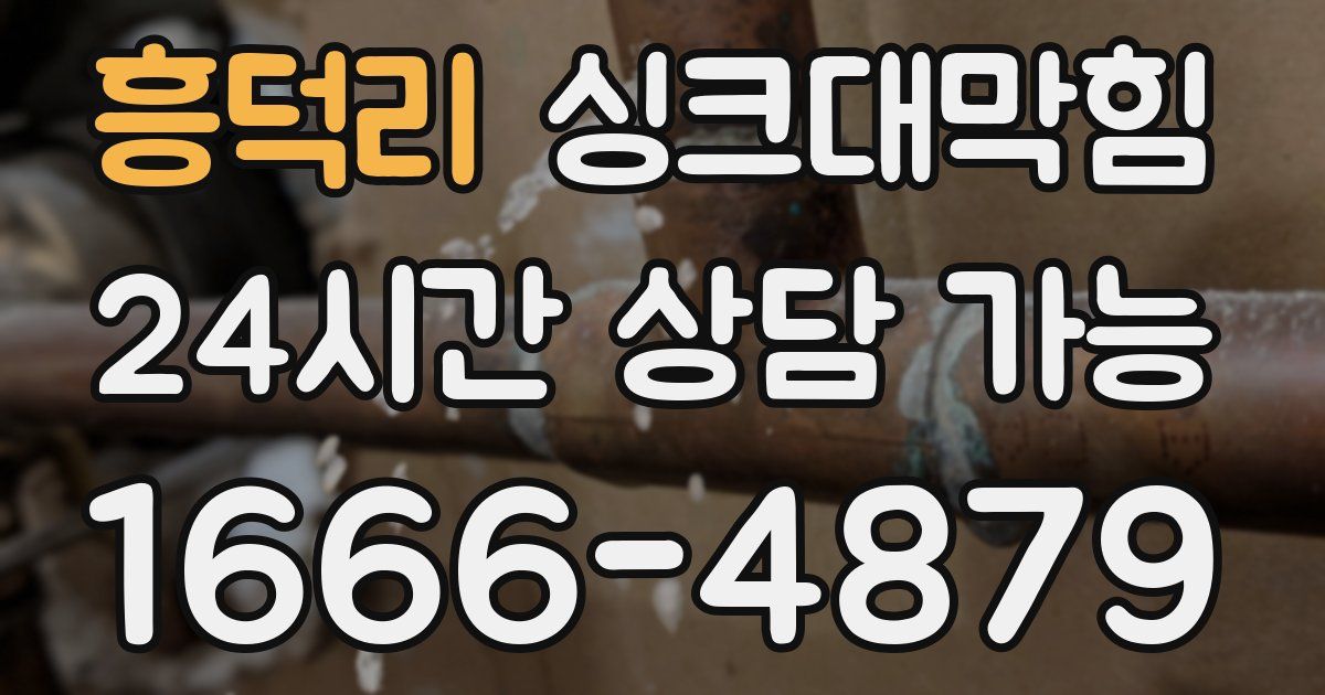 흥덕리 싱크대 뚫기