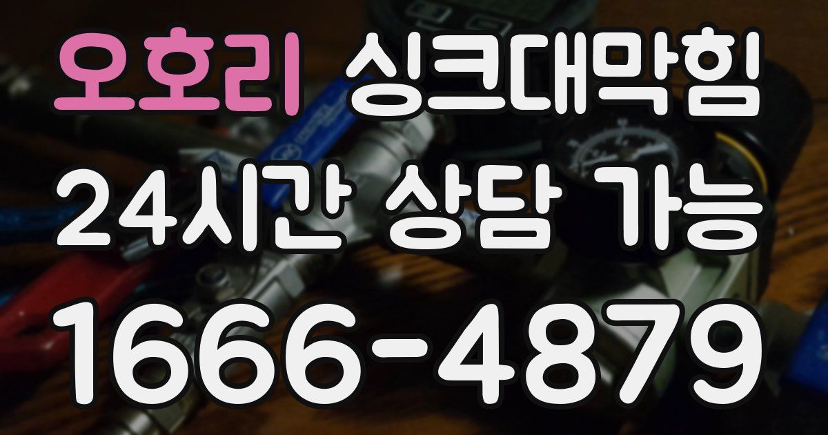 오호리 싱크대 뚫기