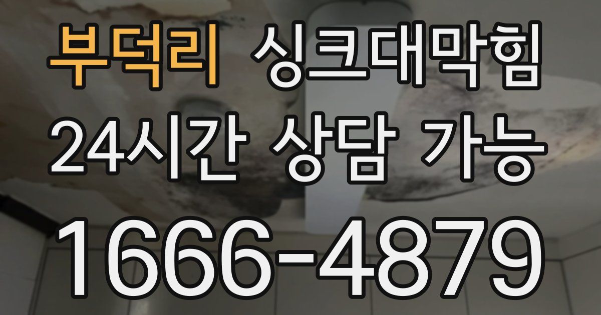 부덕리 싱크대 뚫기