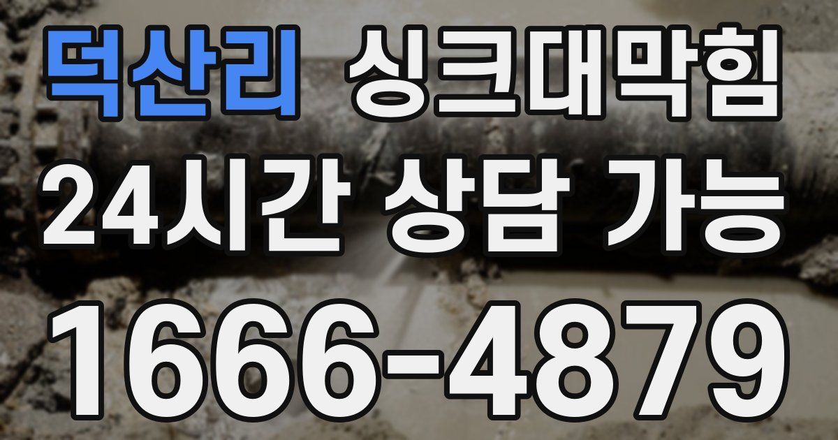 덕산리 싱크대 뚫기