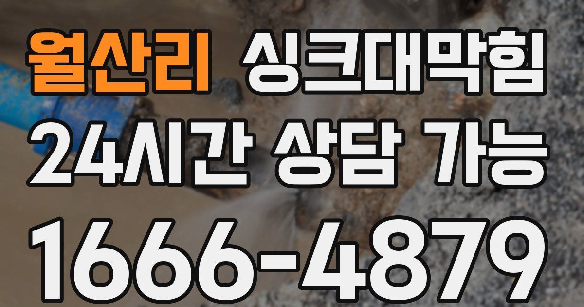 월산리 싱크대 뚫기