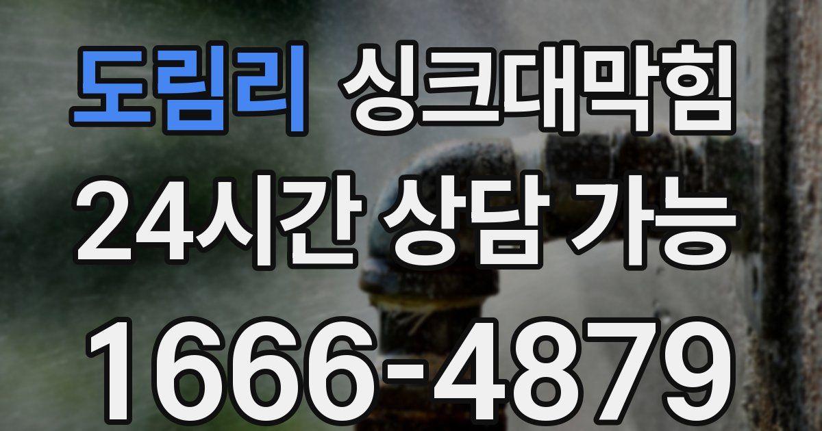 도림리 싱크대 뚫기