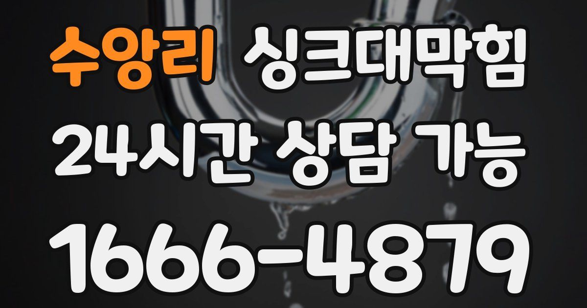 수앙리 싱크대 뚫기