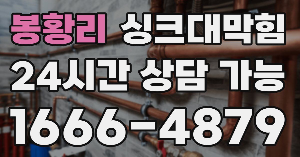 봉황리 싱크대 뚫기