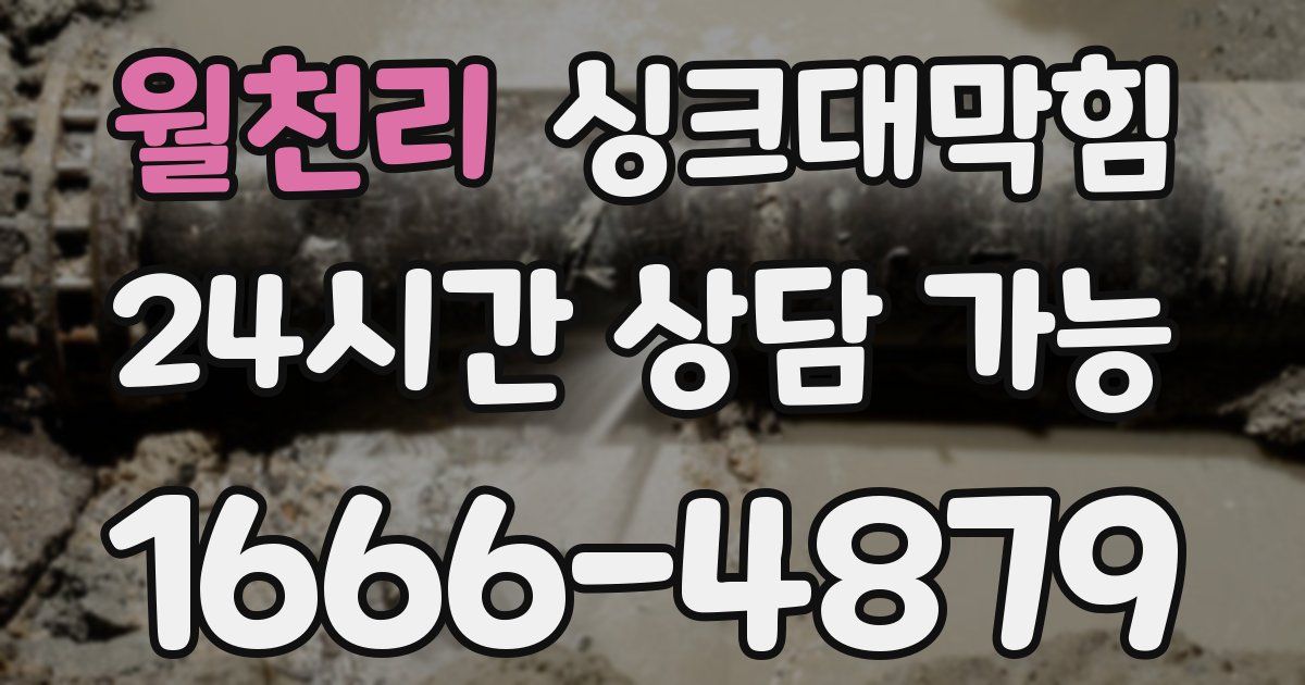 월천리 싱크대 뚫기