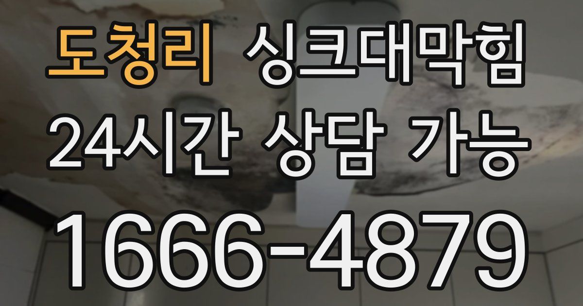 도청리 싱크대 뚫기