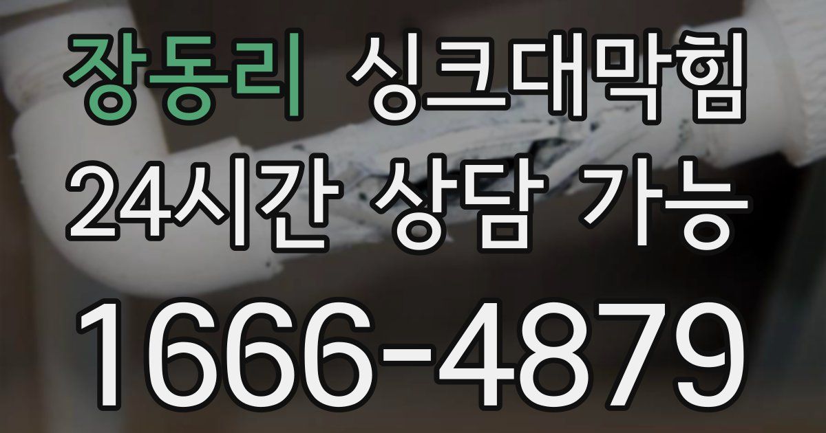 장동리 싱크대 뚫기