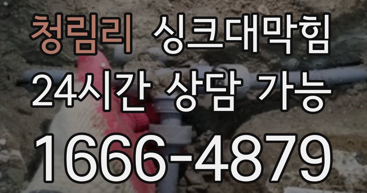 청림리 싱크대 뚫기