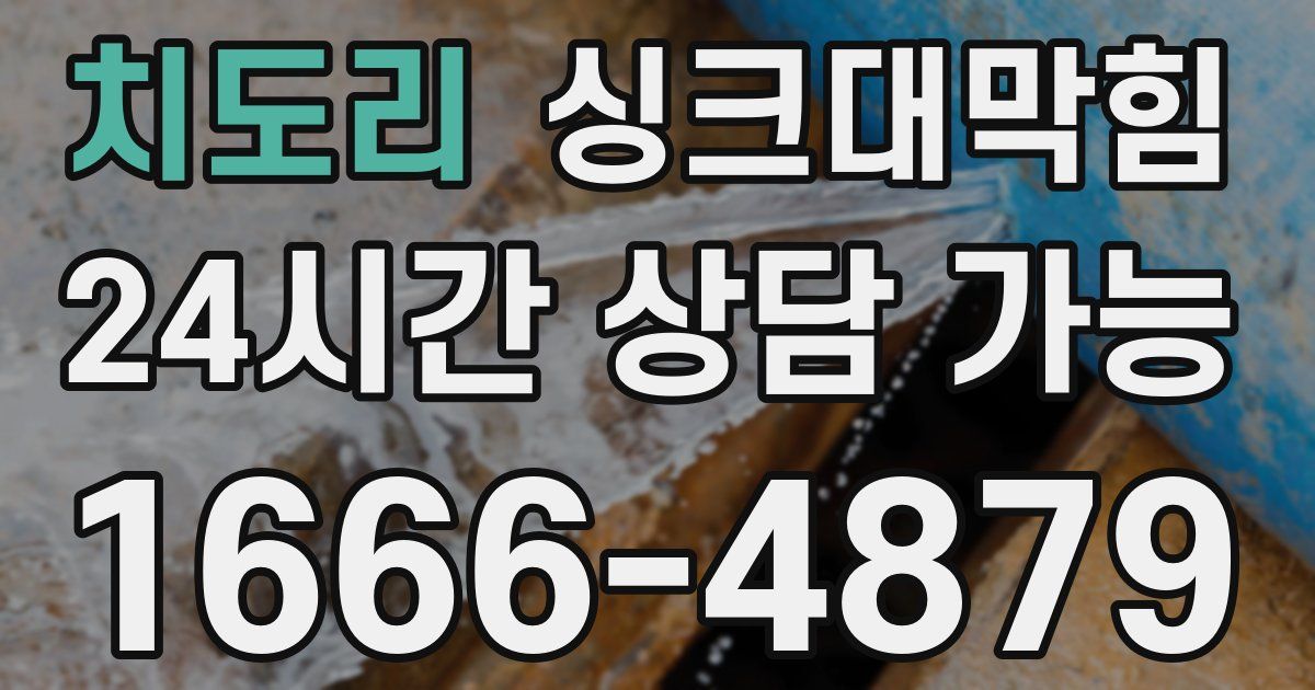 치도리 싱크대 뚫기