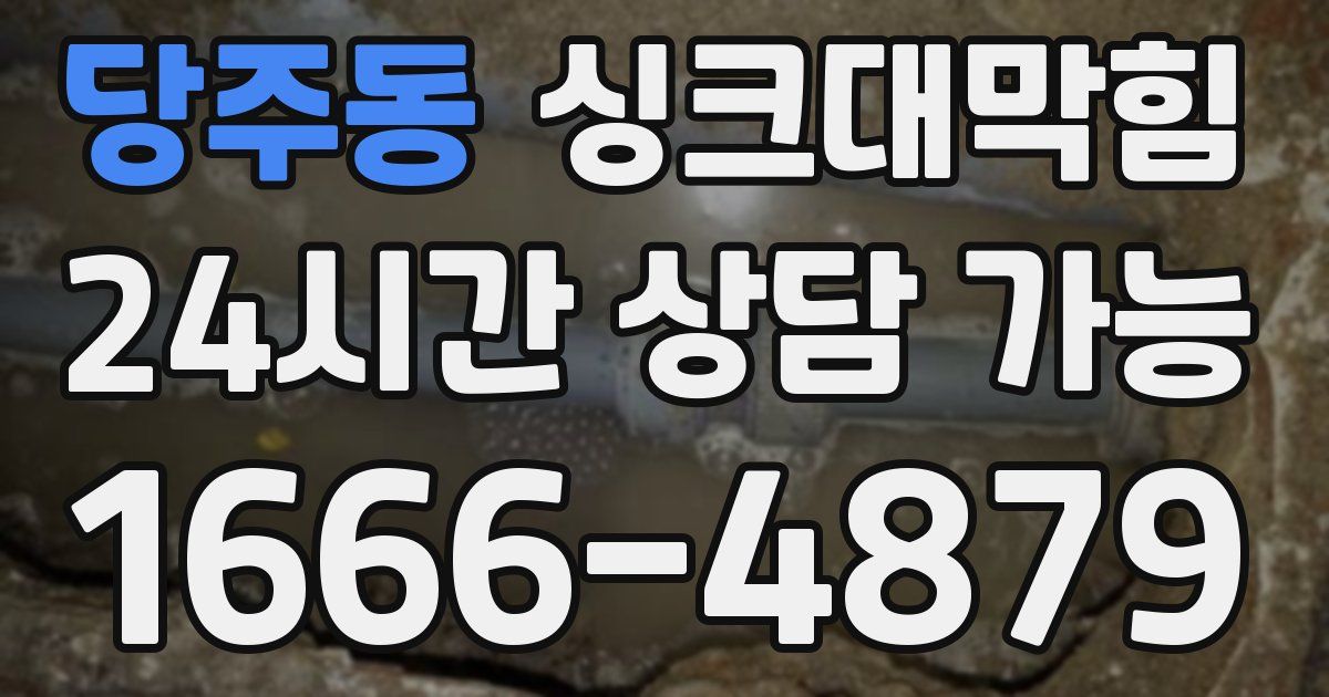 당주동 싱크대 뚫기