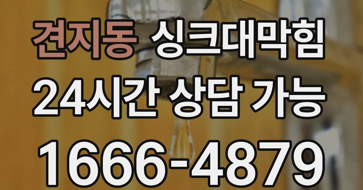 견지동 싱크대 뚫기