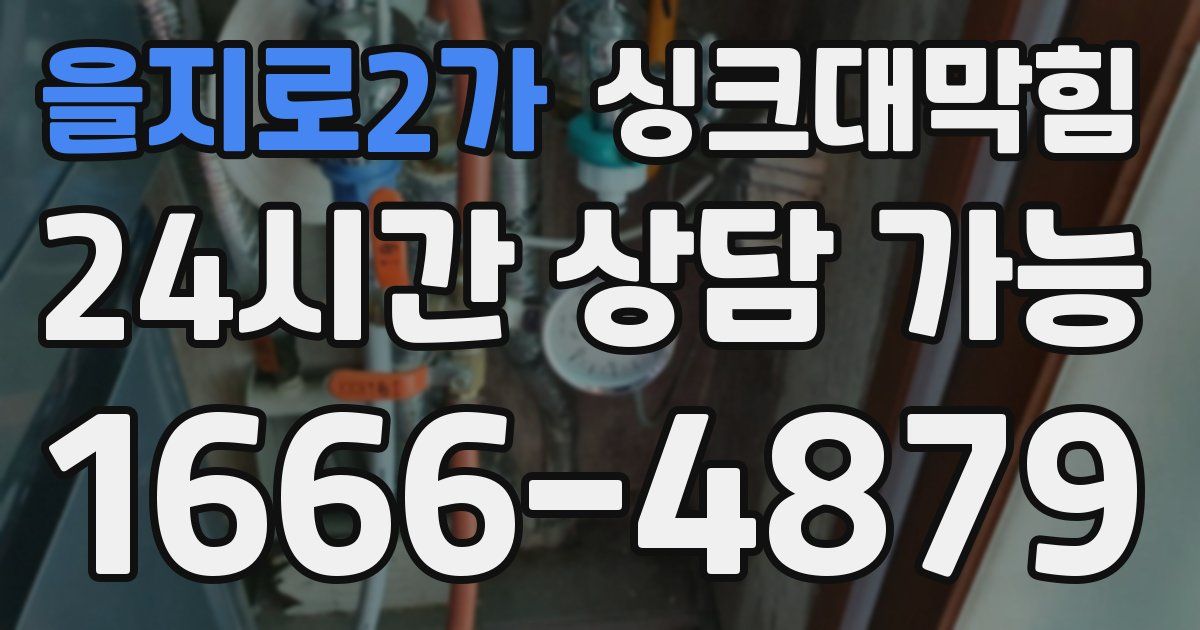 을지로2가 싱크대 뚫기