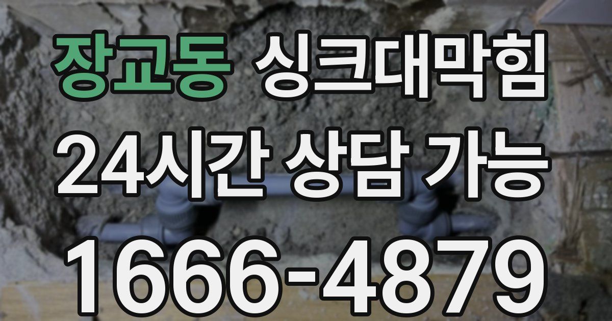 장교동 싱크대 뚫기