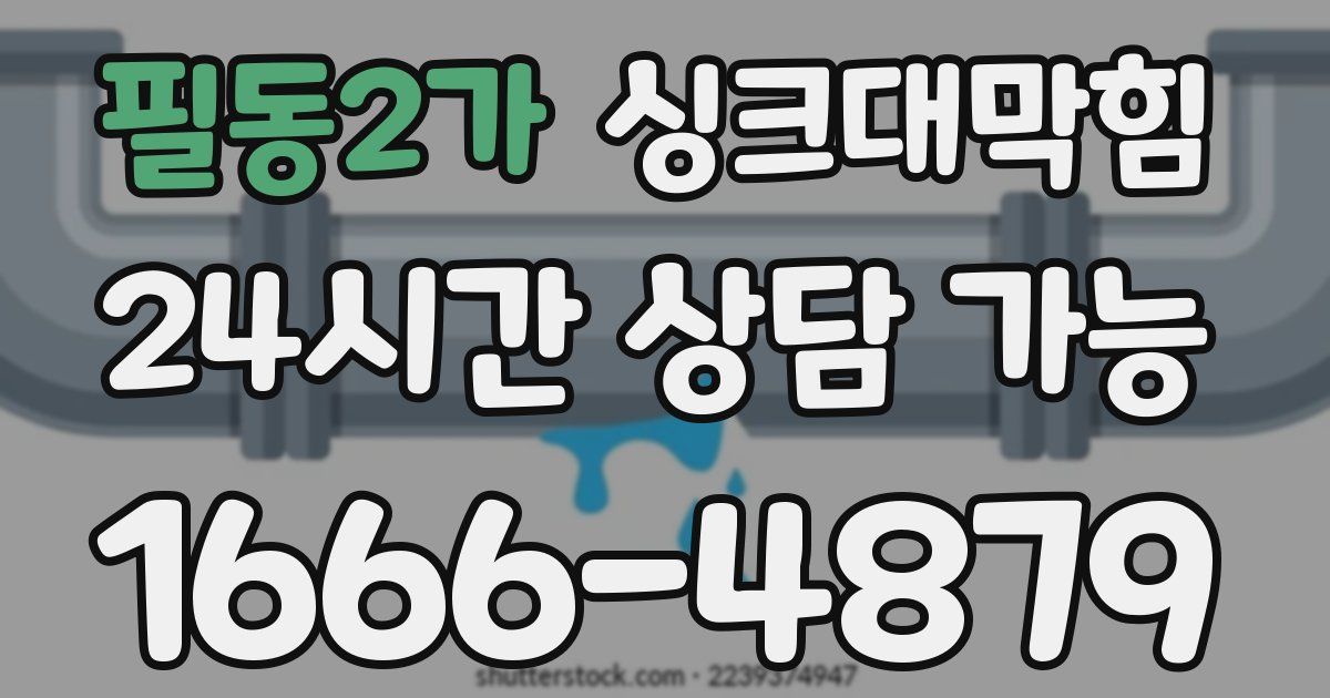 필동2가 싱크대 뚫기