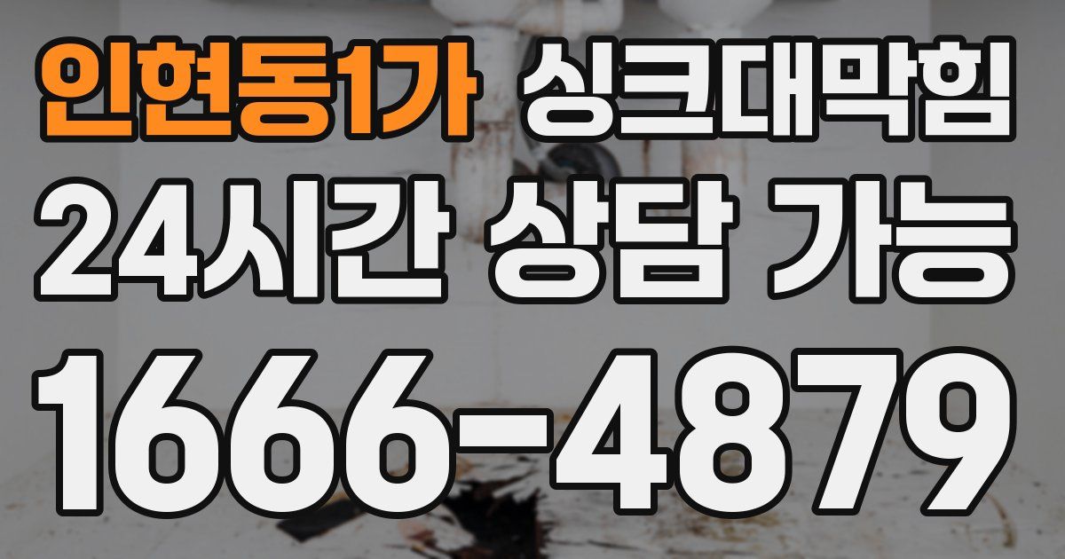 인현동1가 싱크대 뚫기
