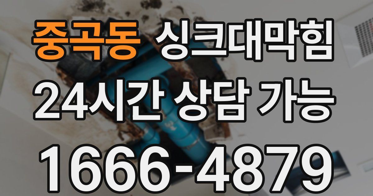 중곡동 싱크대 뚫기