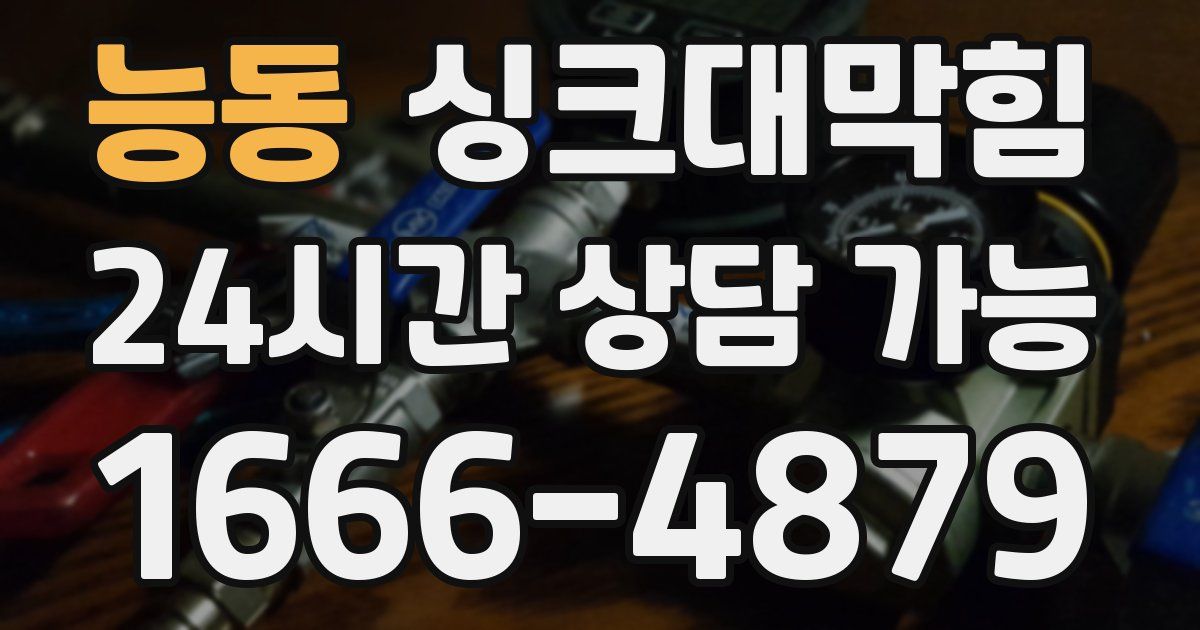 능동 싱크대 뚫기