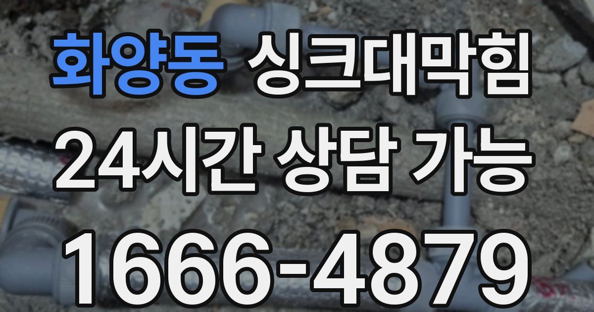 화양동 싱크대 뚫기