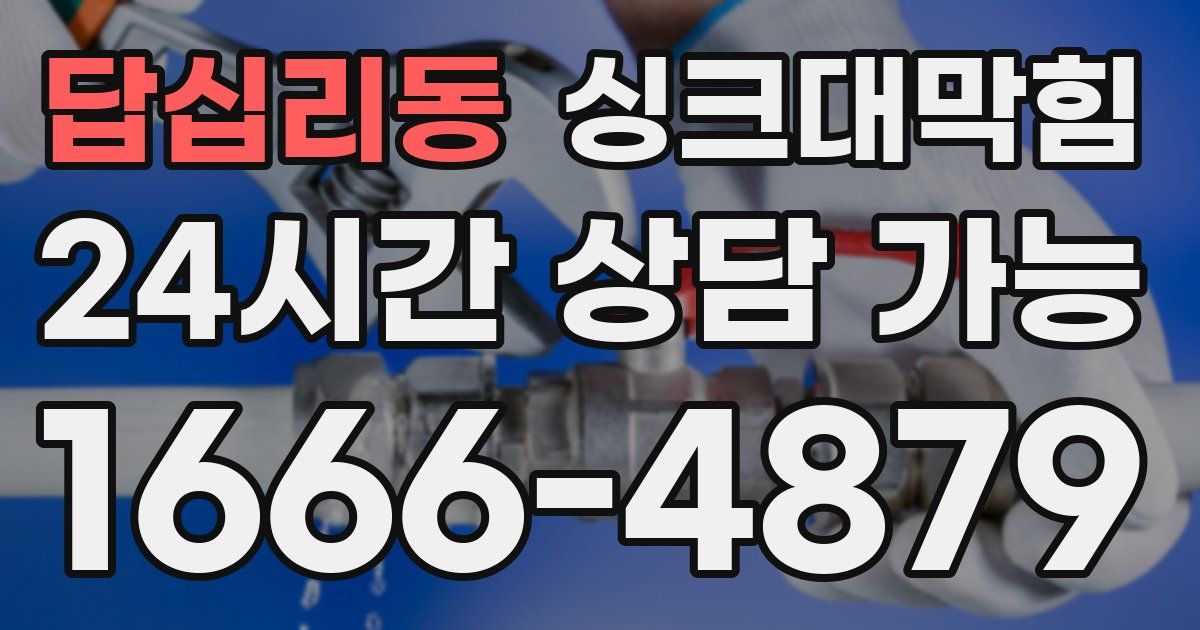 답십리동 싱크대 뚫기
