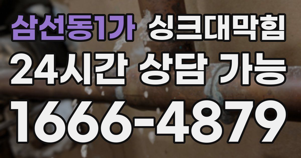 삼선동1가 싱크대 뚫기