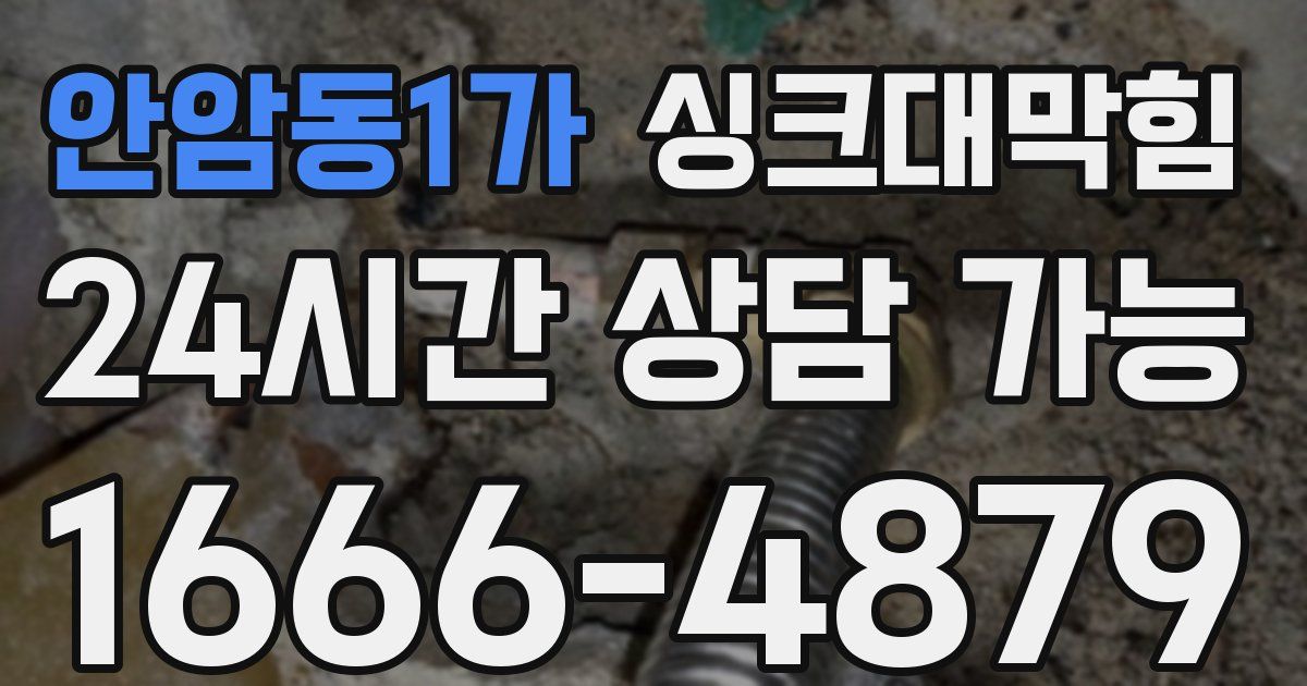 안암동1가 싱크대 뚫기