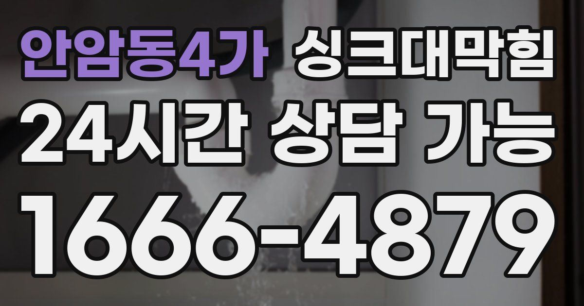 안암동4가 싱크대 뚫기