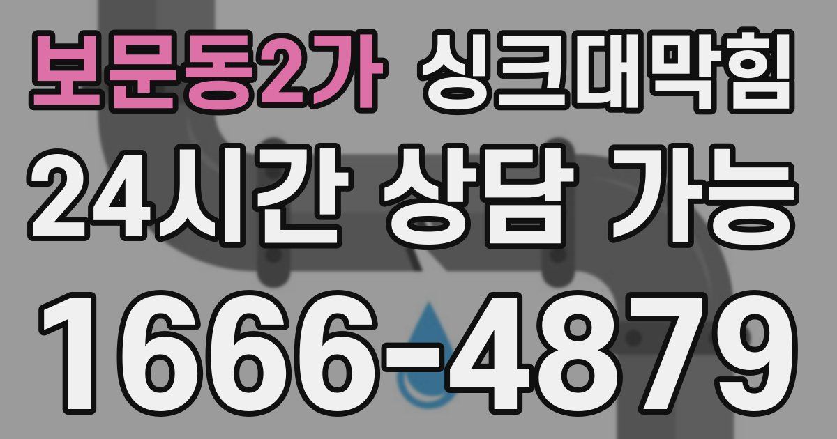 보문동2가 싱크대 뚫기