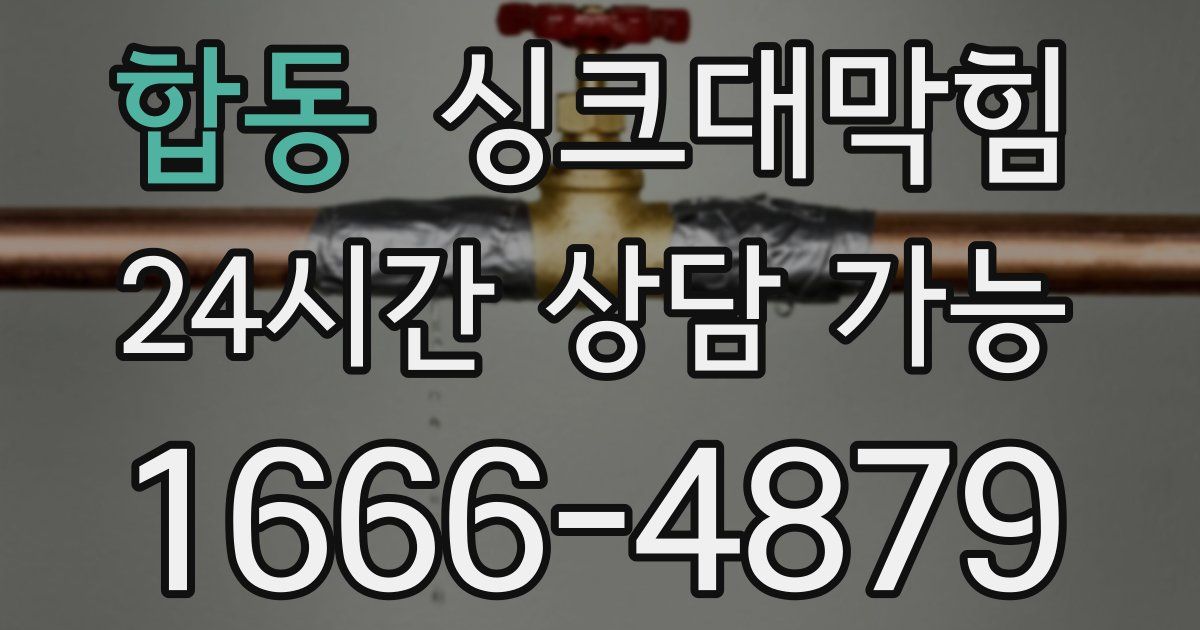 합동 싱크대 뚫기