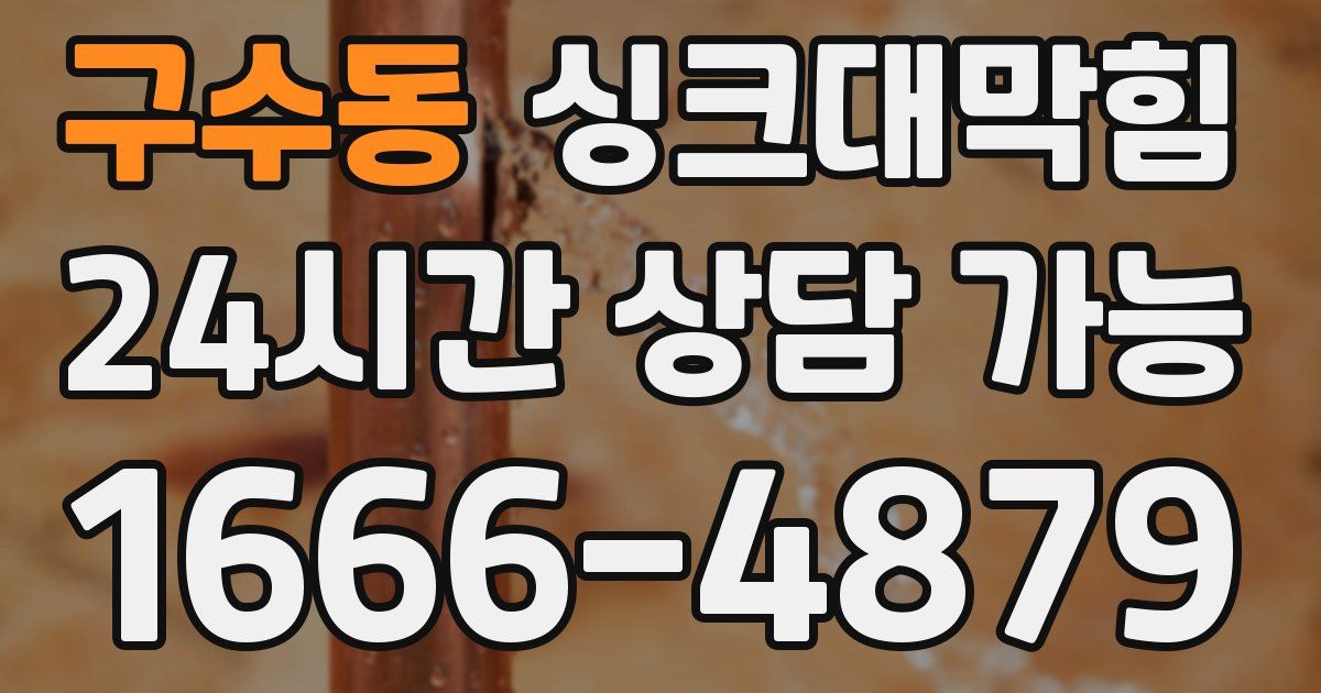 구수동 싱크대 뚫기