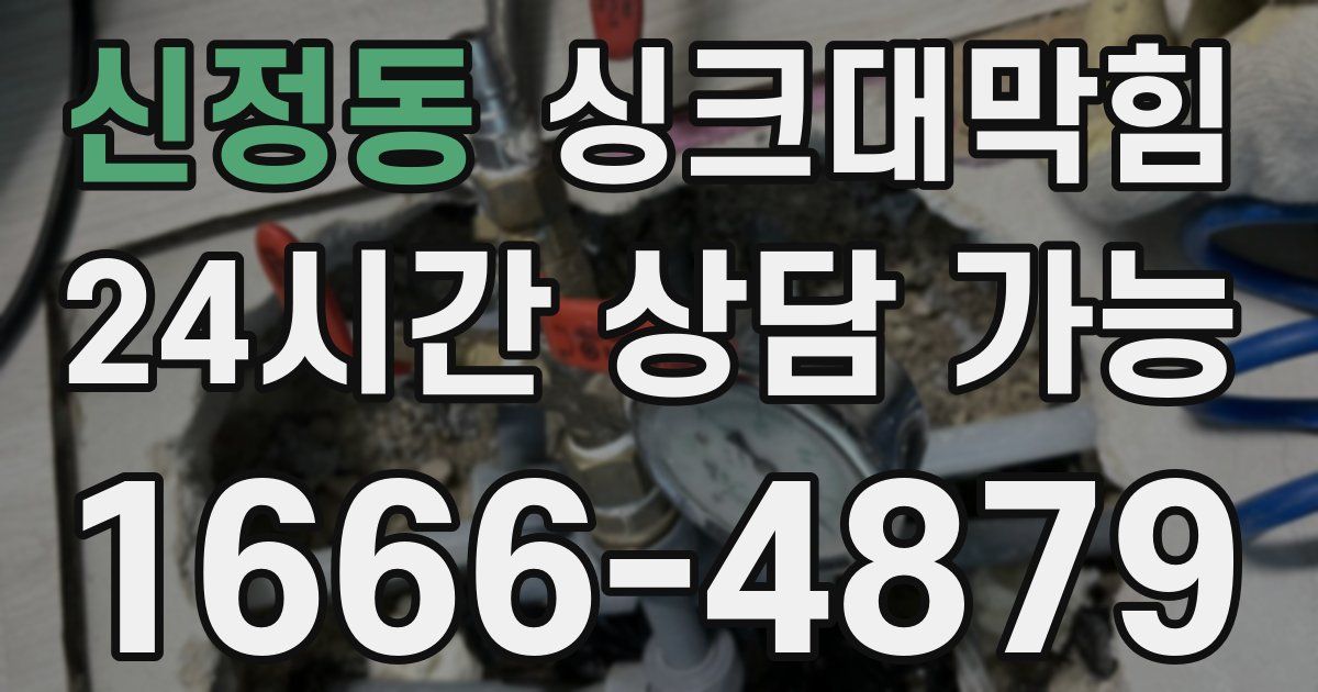 신정동 싱크대 뚫기