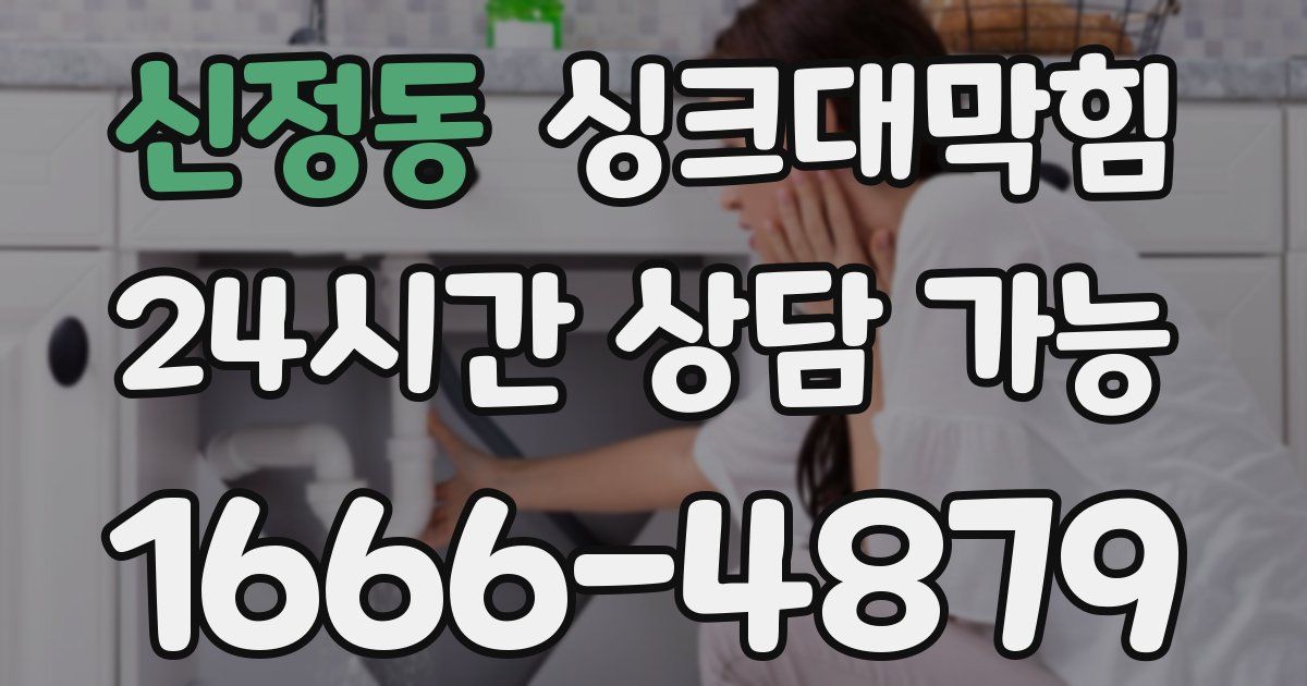 신정동 싱크대 뚫기