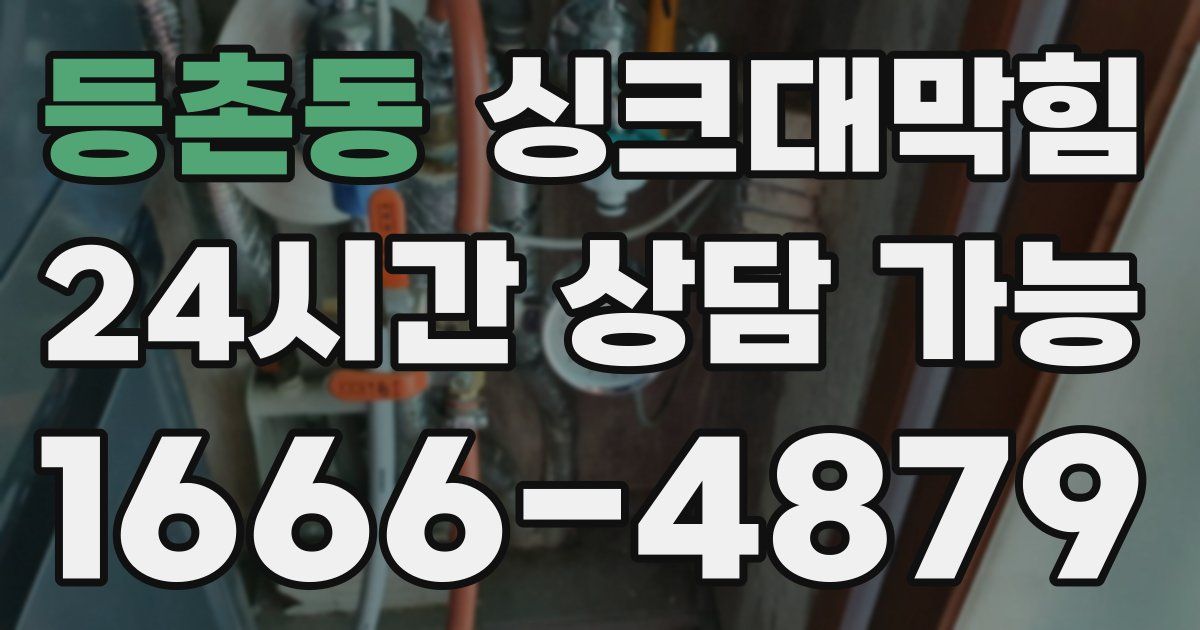 등촌동 싱크대 뚫기