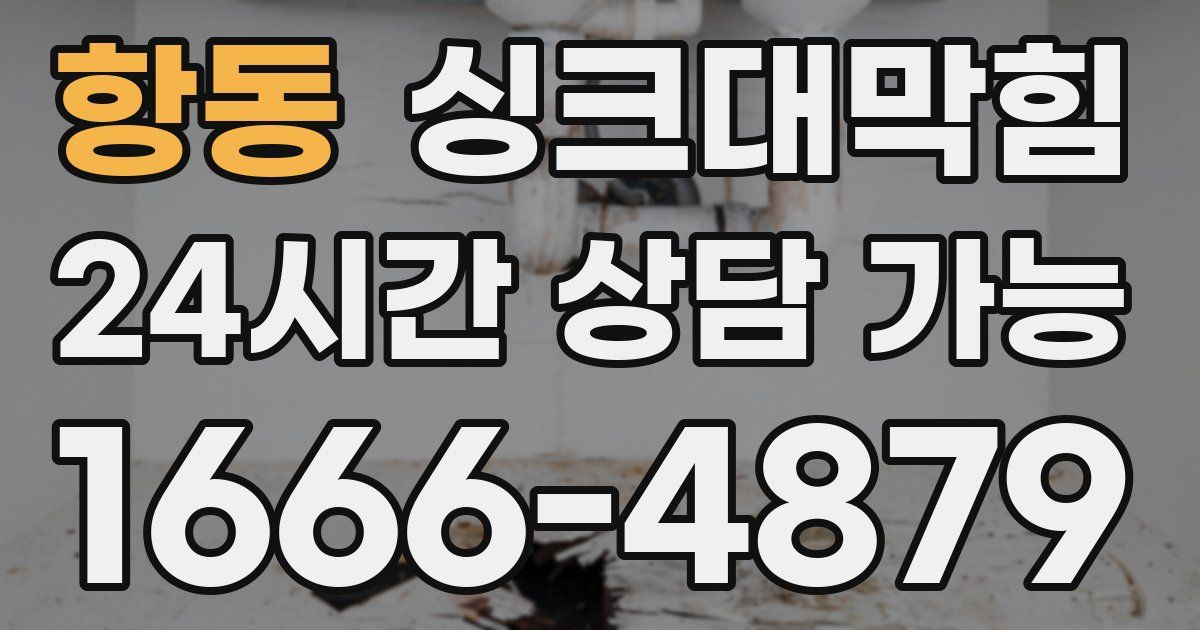 항동 싱크대 뚫기