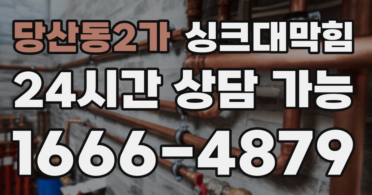 당산동2가 싱크대 뚫기