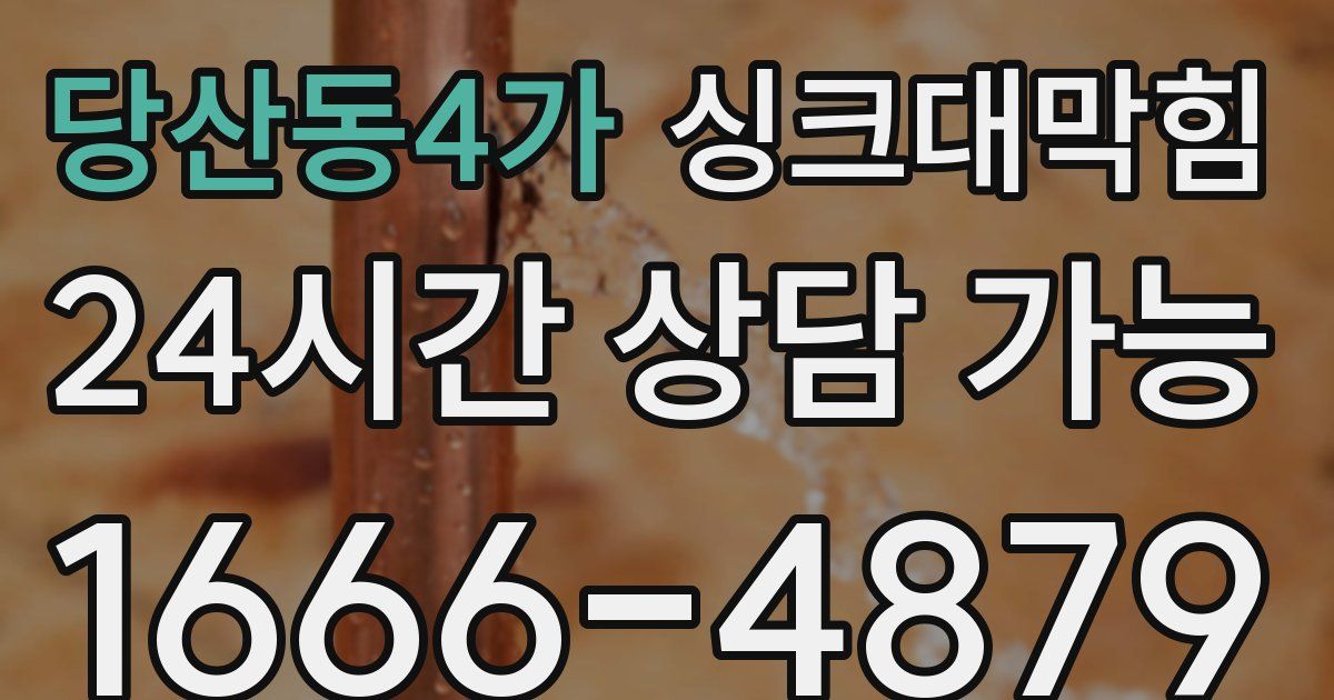 당산동4가 싱크대 뚫기