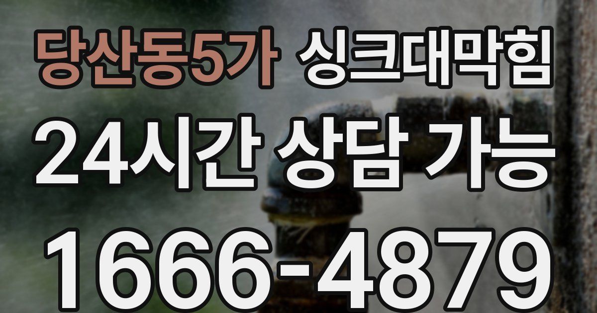 당산동5가 싱크대 뚫기