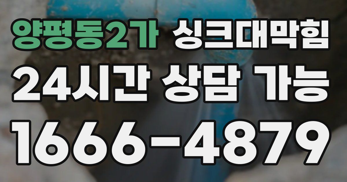양평동2가 싱크대 뚫기