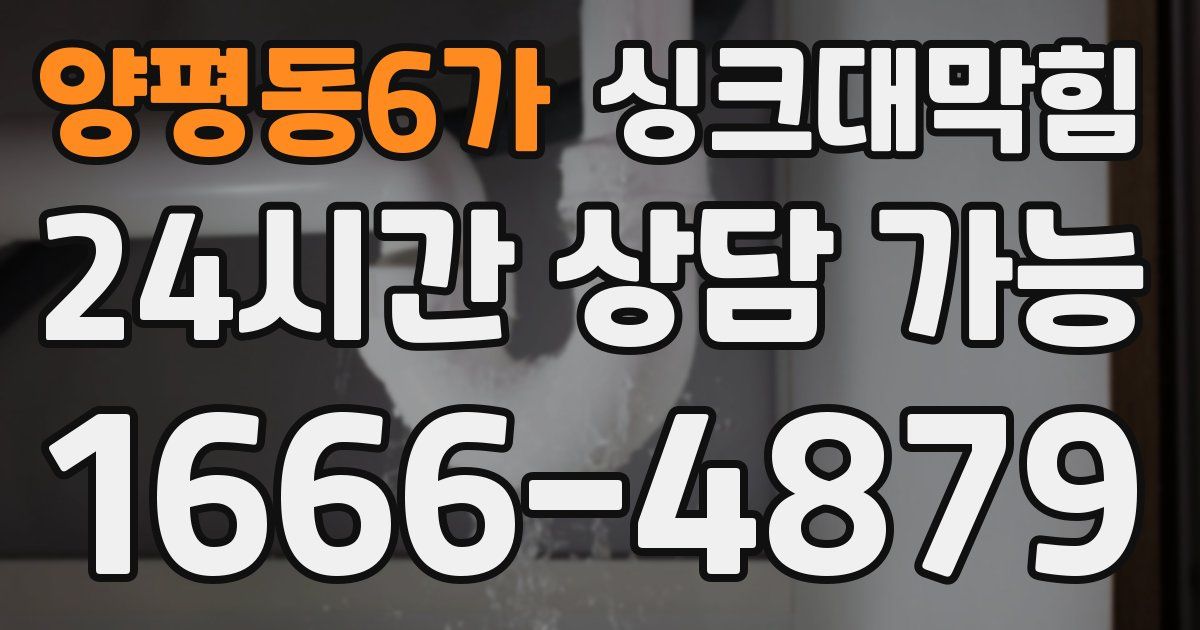 양평동6가 싱크대 뚫기