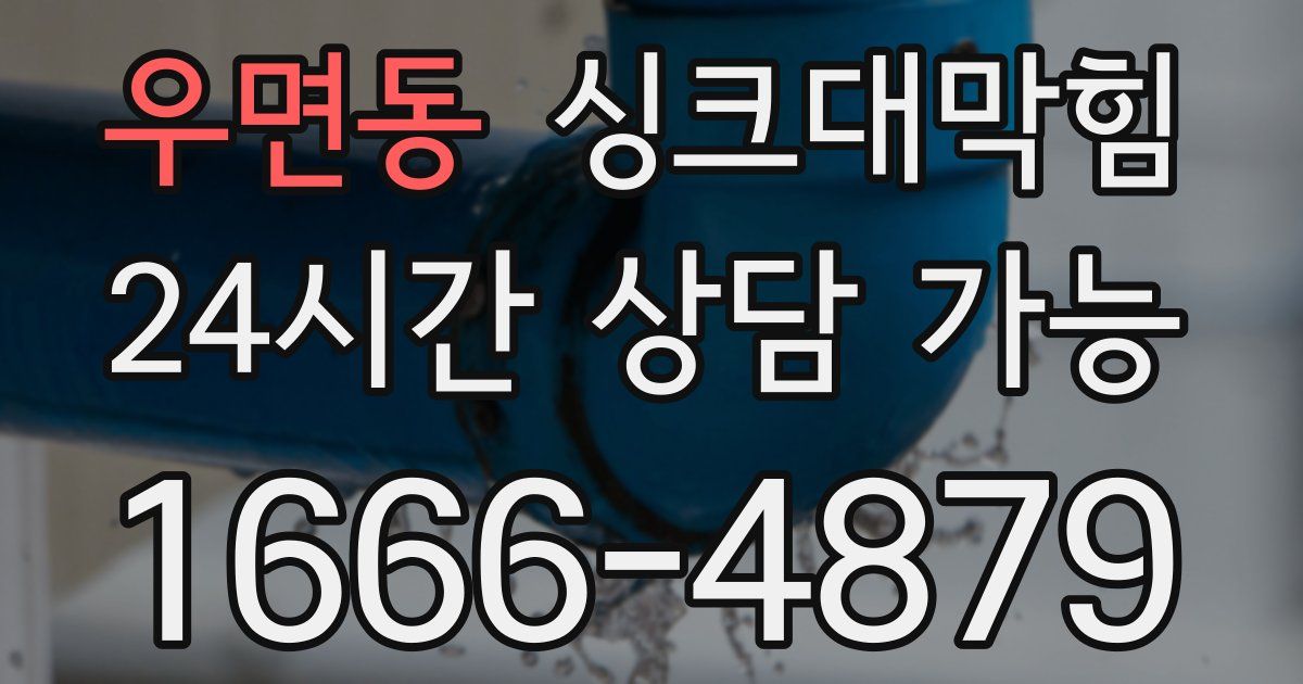 우면동 싱크대 뚫기