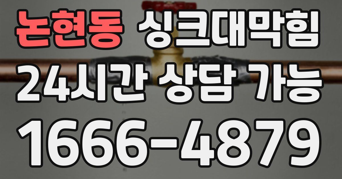 논현동 싱크대 뚫기