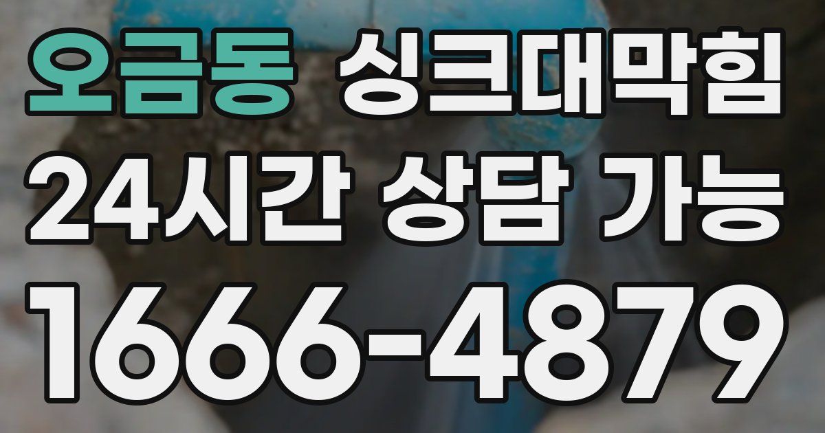 오금동 싱크대 뚫기