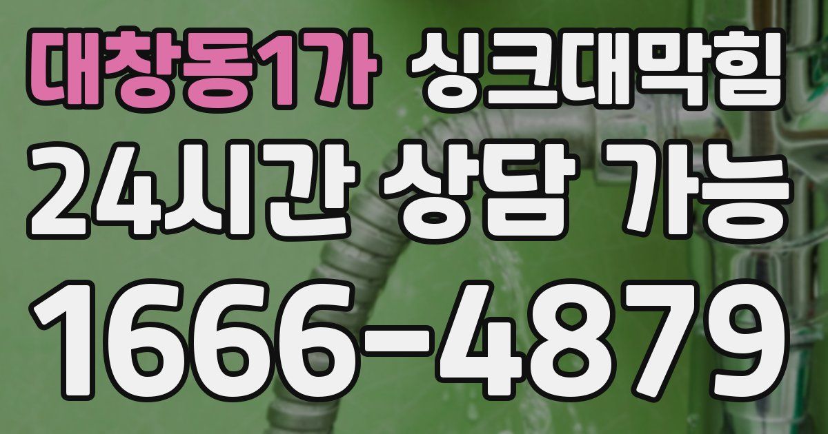 대창동1가 싱크대 뚫기