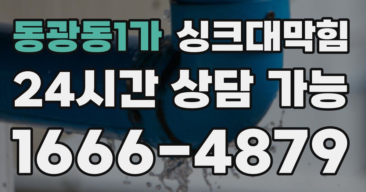동광동1가 싱크대 뚫기